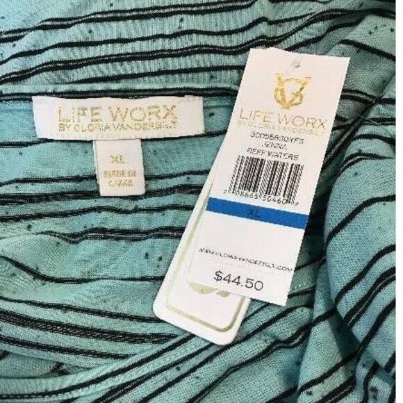 Life Worx Gloria Vanderbilt Top XL Women New - Picture 4 of 6